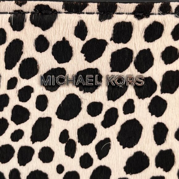 Michael Kors Scarlett Cheetah Calf Hair Satchel Bag Medium Animal Print - Picture 12 of 16